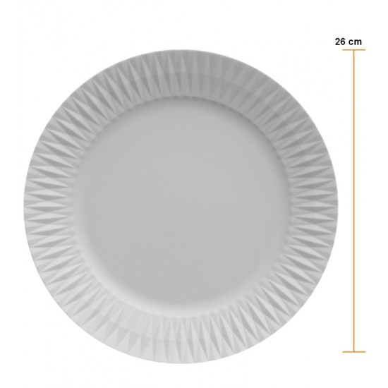 Prato Raso 26cm Diamante Porcelana Germer